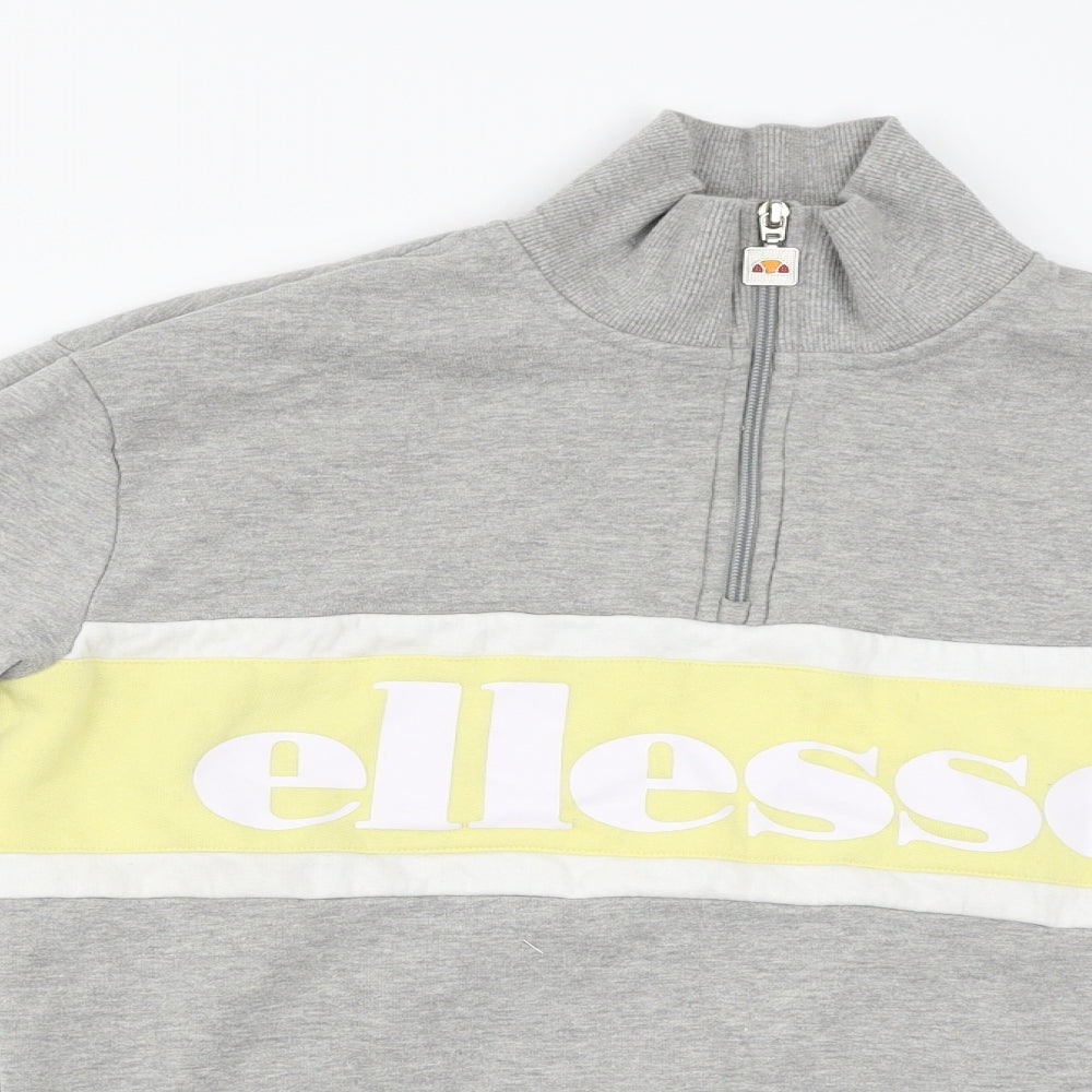 ellesse Womens Grey   Henley Sweatshirt Size 4