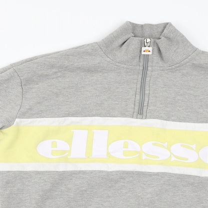 ellesse Womens Grey   Henley Sweatshirt Size 4