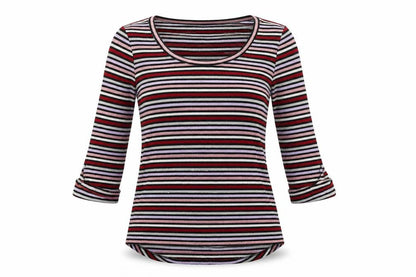 New Look Womens Red Striped  Pullover Jumper Size 8