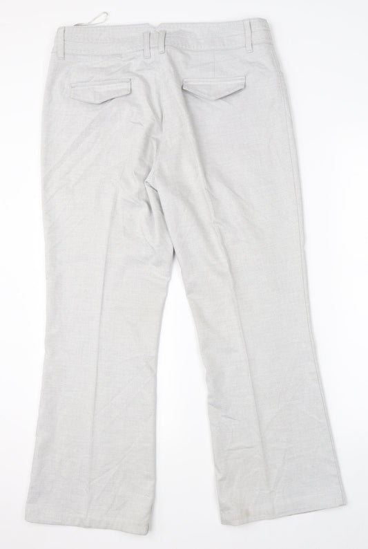 Per Una Womens Grey   Trousers  Size 14 L26 in