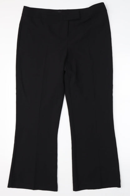 George Womens Black   Dress Pants Trousers Size 16 L27 in