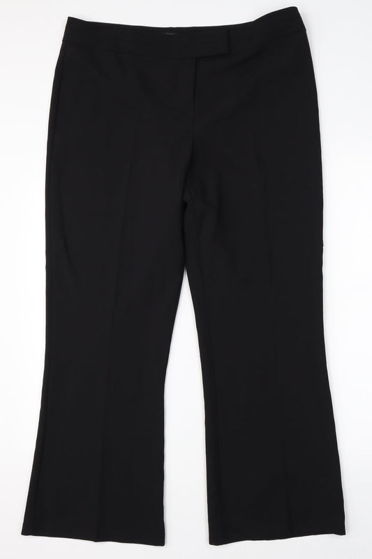 George Womens Black   Dress Pants Trousers Size 16 L27 in