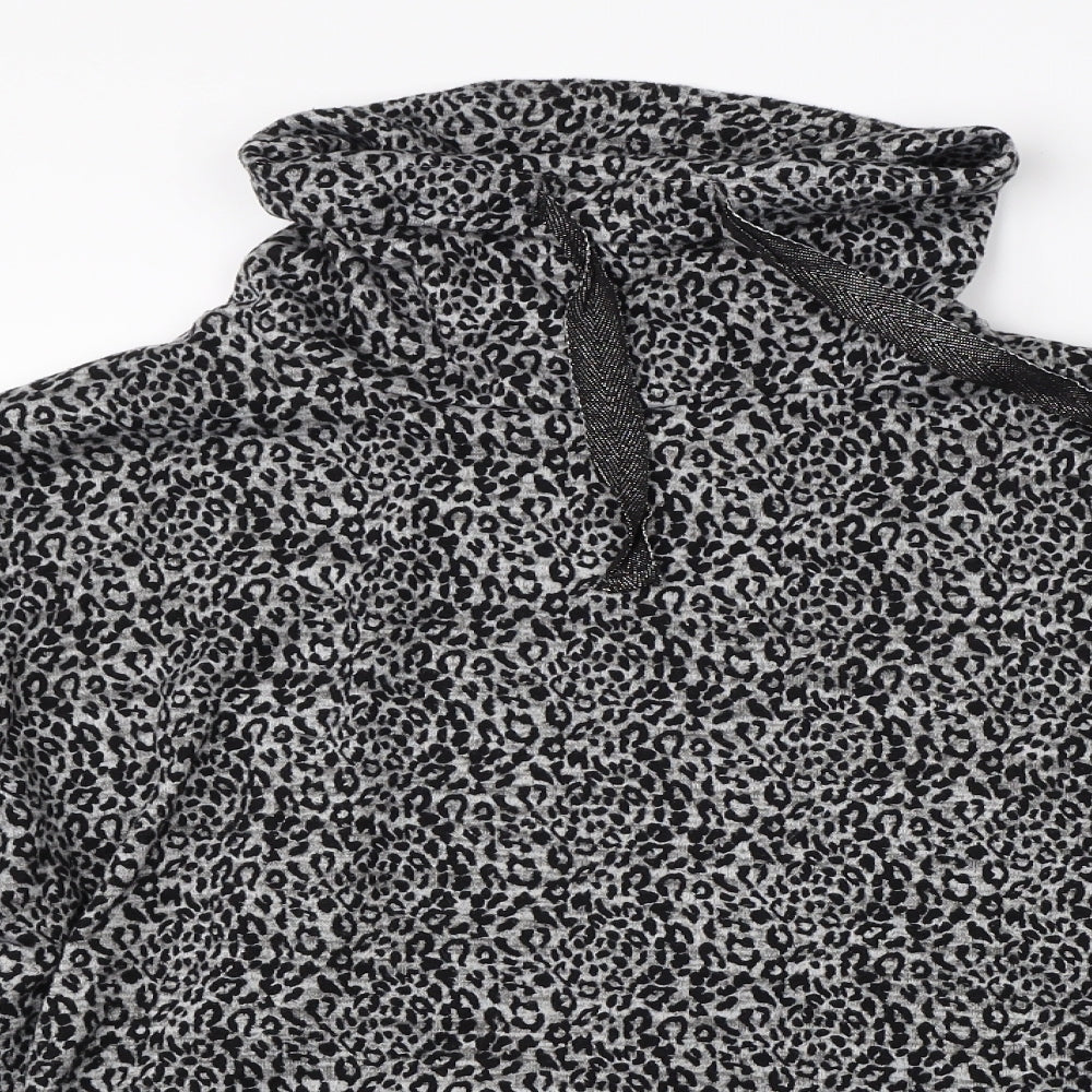Love to Lounge Womens Black Animal Print  Pullover Jumper Size L