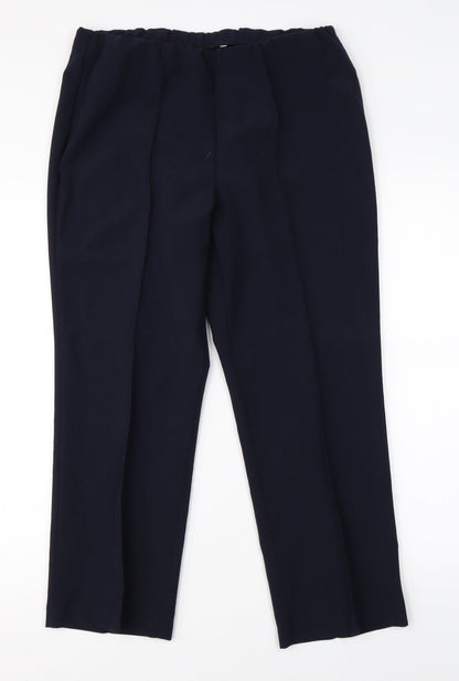 BM Collection Womens Blue   Dress Pants Trousers Size 12 L23 in