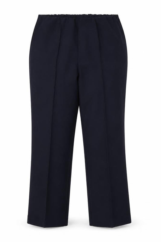 Womens UK Size 12 BM Collection Regular Fit Dress Pants Blue Trousers