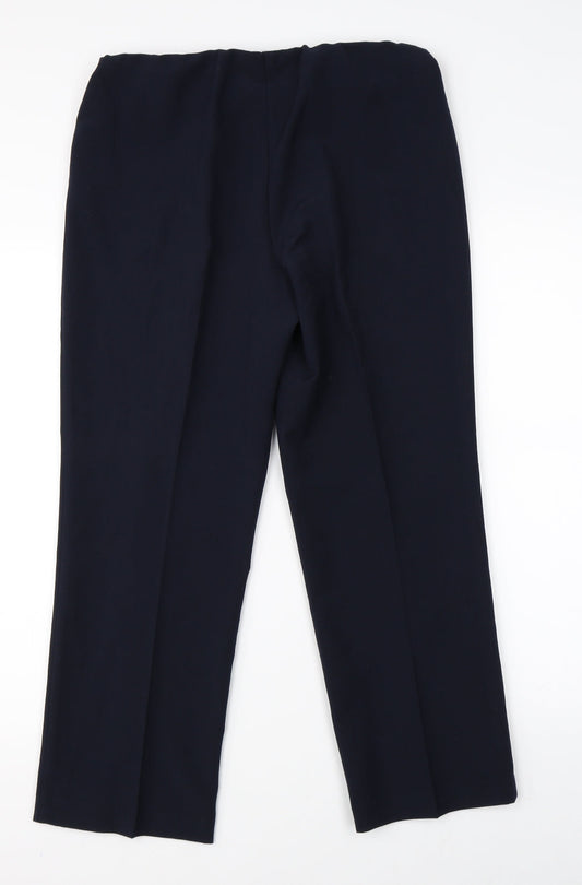 BM Collection Womens Blue   Dress Pants Trousers Size 12 L23 in