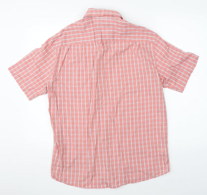 Mens UK Size M Marks & Spencer Red  Button-Up Long Sleeve Casual Shirt