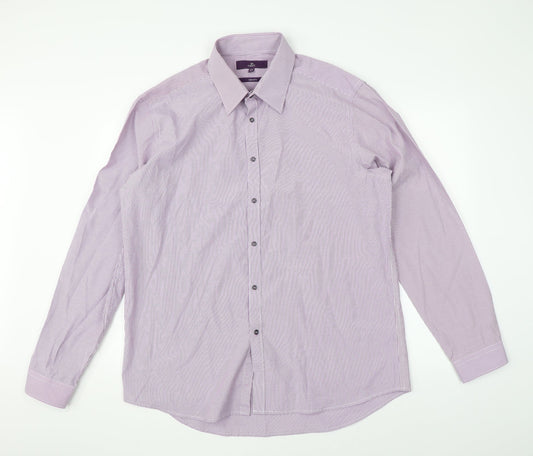 Mens UK Collar Size 43 NEXT Smart Purple  Dress Shirt