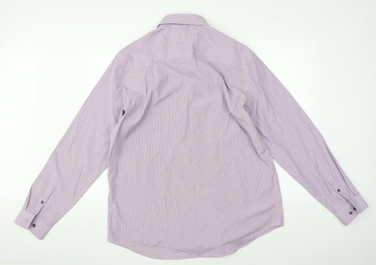 Mens UK Collar Size 43 NEXT Smart Purple  Dress Shirt