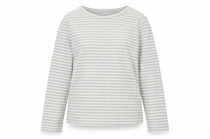 Luxe Leisure Womens Grey Striped  Pullover Jumper Size M