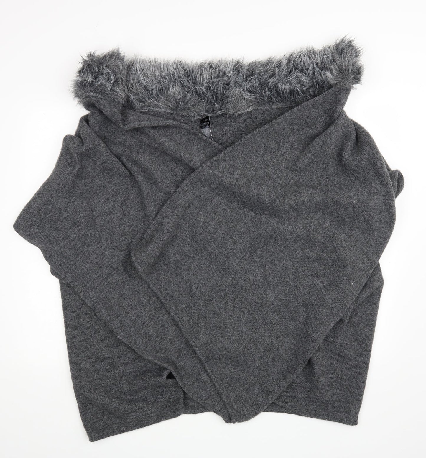 M&S Womens Grey   Wrap Jumper One Size