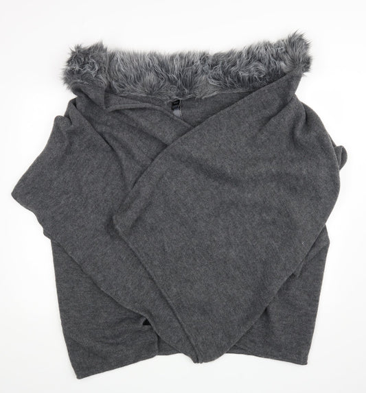 M&S Womens Grey   Wrap Jumper One Size
