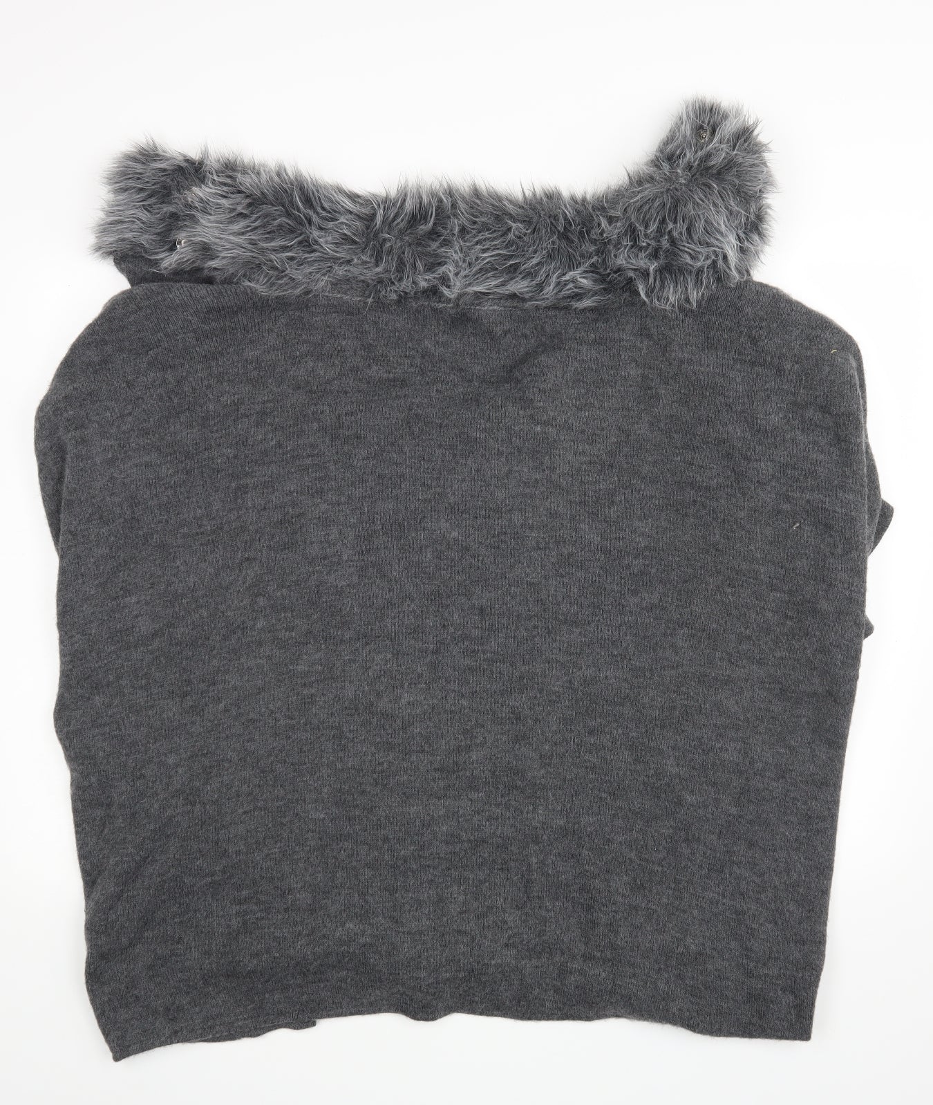 M&S Womens Grey   Wrap Jumper One Size