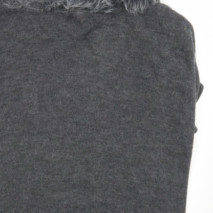 M&S Womens Grey   Wrap Jumper One Size