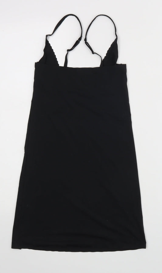 Womens UK Size 10 Preworn Black Basic Blouse