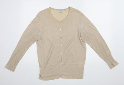 Nina Murati Womens Beige   Cardigan Jumper Size L