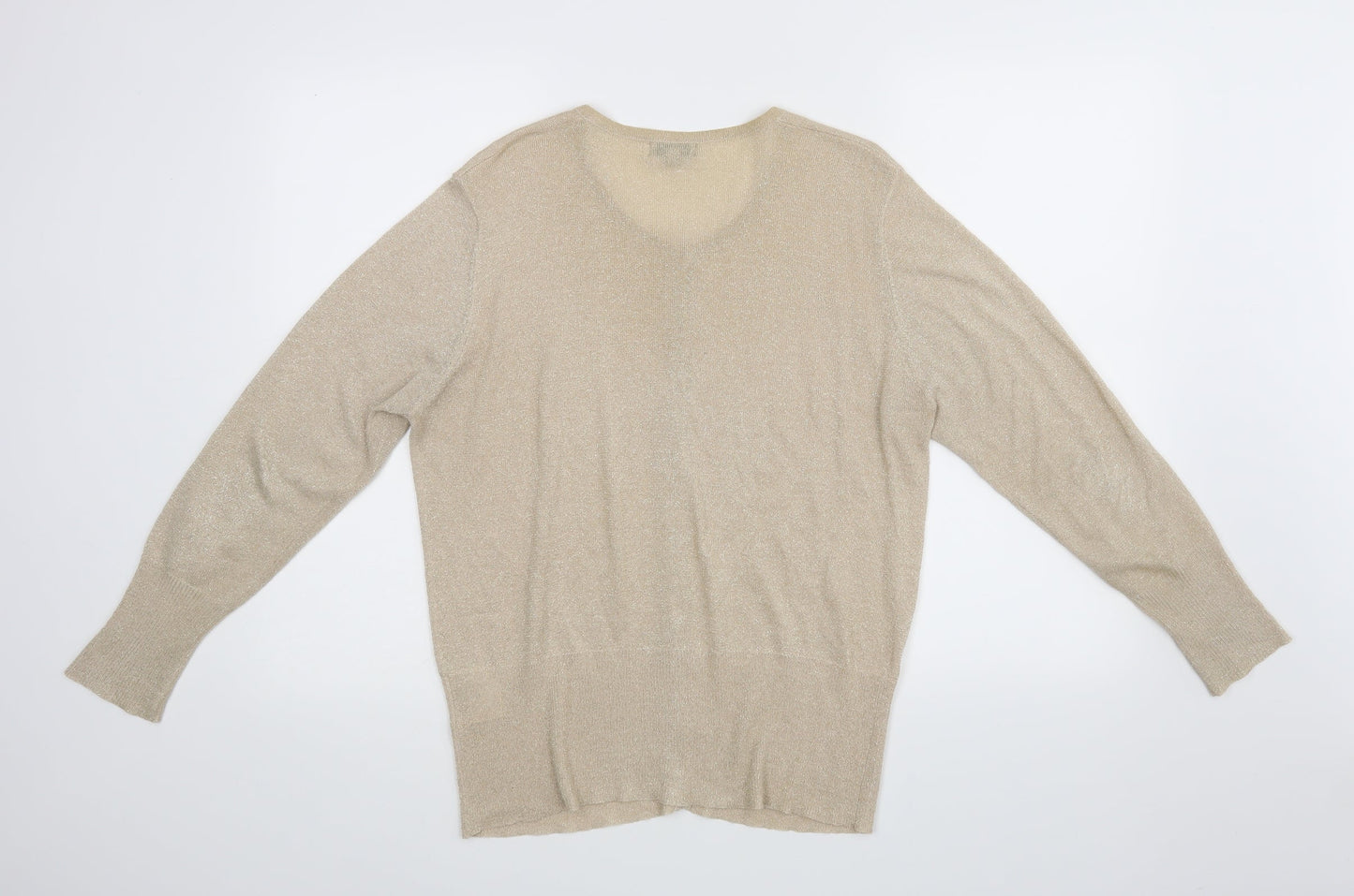 Nina Murati Womens Beige   Cardigan Jumper Size L