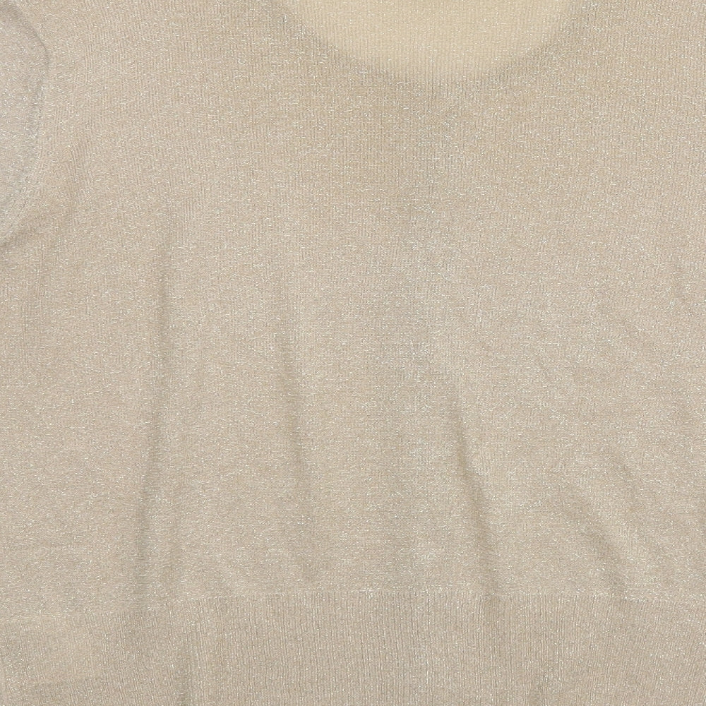 Nina Murati Womens Beige   Cardigan Jumper Size L
