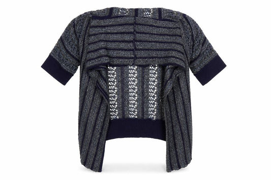 Miss Selfridge Womens Blue Striped  Wrap Jumper Size 8