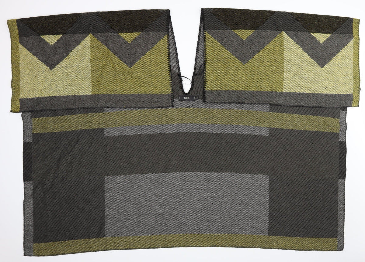 Next Womens Green Geometric  Wrap Jumper One Size