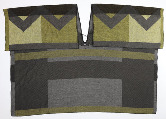 NEXT Womens Green Geometric  Wrap Jumper One Size