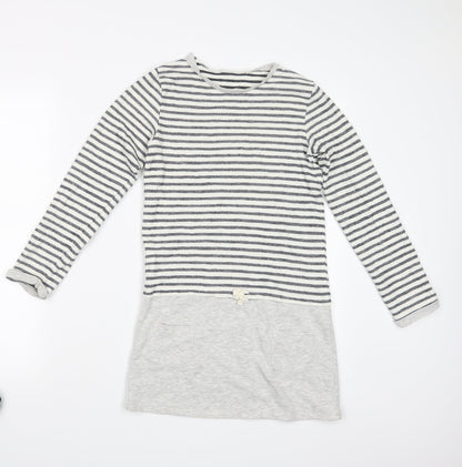George Girls White Striped  Pullover Jumper Size 10-11 Years  - Long