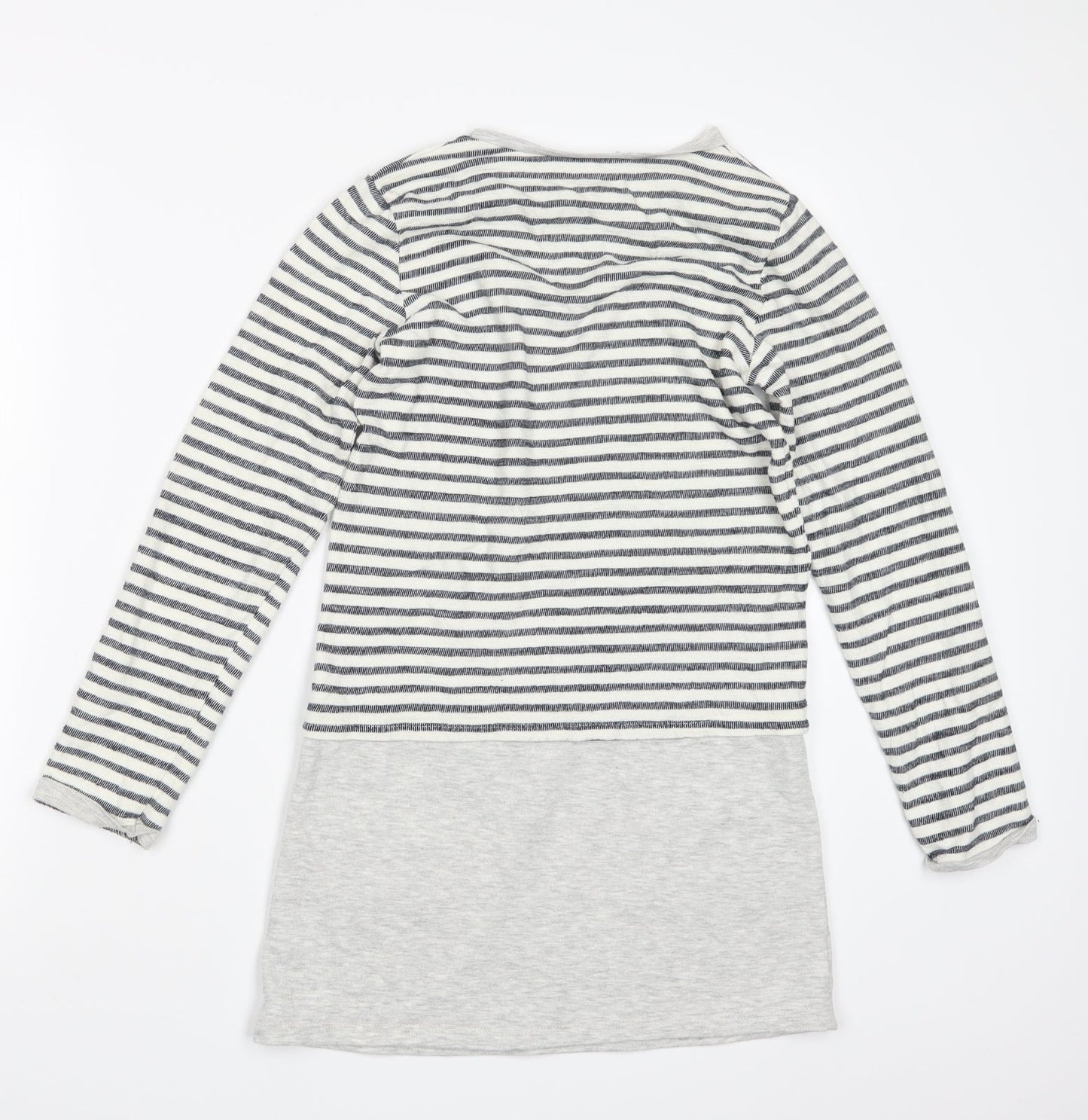 George Girls White Striped  Pullover Jumper Size 10-11 Years  - Long