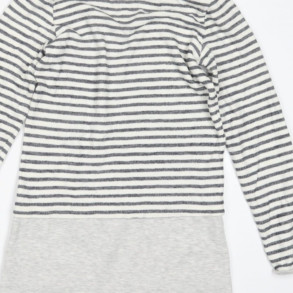 George Girls White Striped  Pullover Jumper Size 10-11 Years  - Long