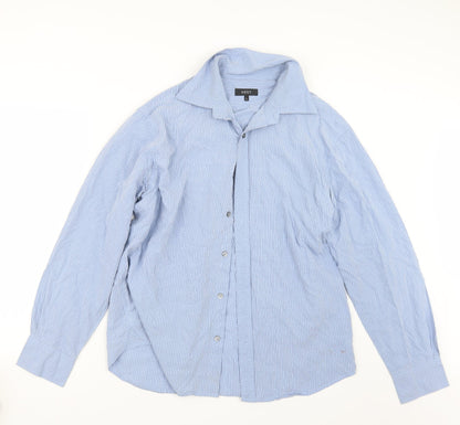 Mens UK Size L NEXT Blue  Button-Up Long Sleeve Casual Shirt