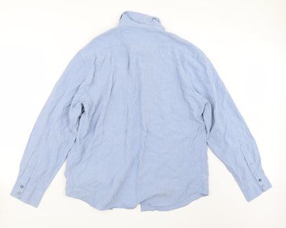 Mens UK Size L NEXT Blue  Button-Up Long Sleeve Casual Shirt