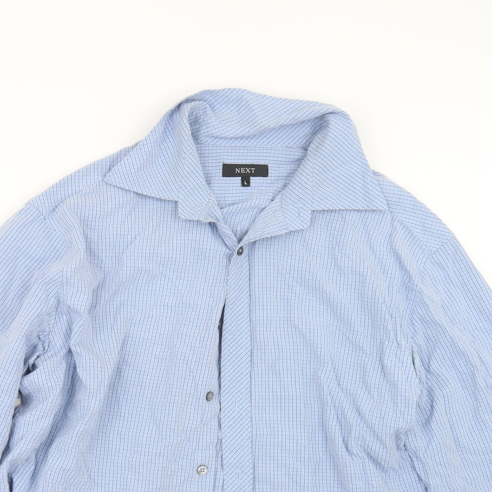 Mens UK Size L NEXT Blue  Button-Up Long Sleeve Casual Shirt