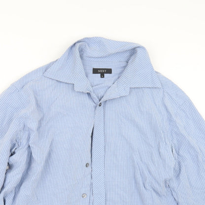 Mens UK Size L NEXT Blue  Button-Up Long Sleeve Casual Shirt