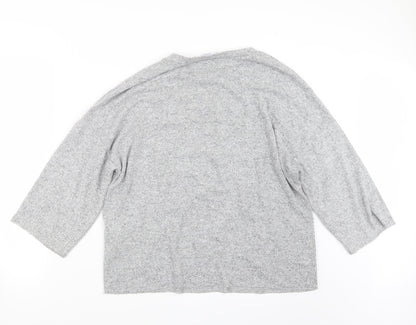 Zara Womens Grey  Knit Pullover Jumper Size M