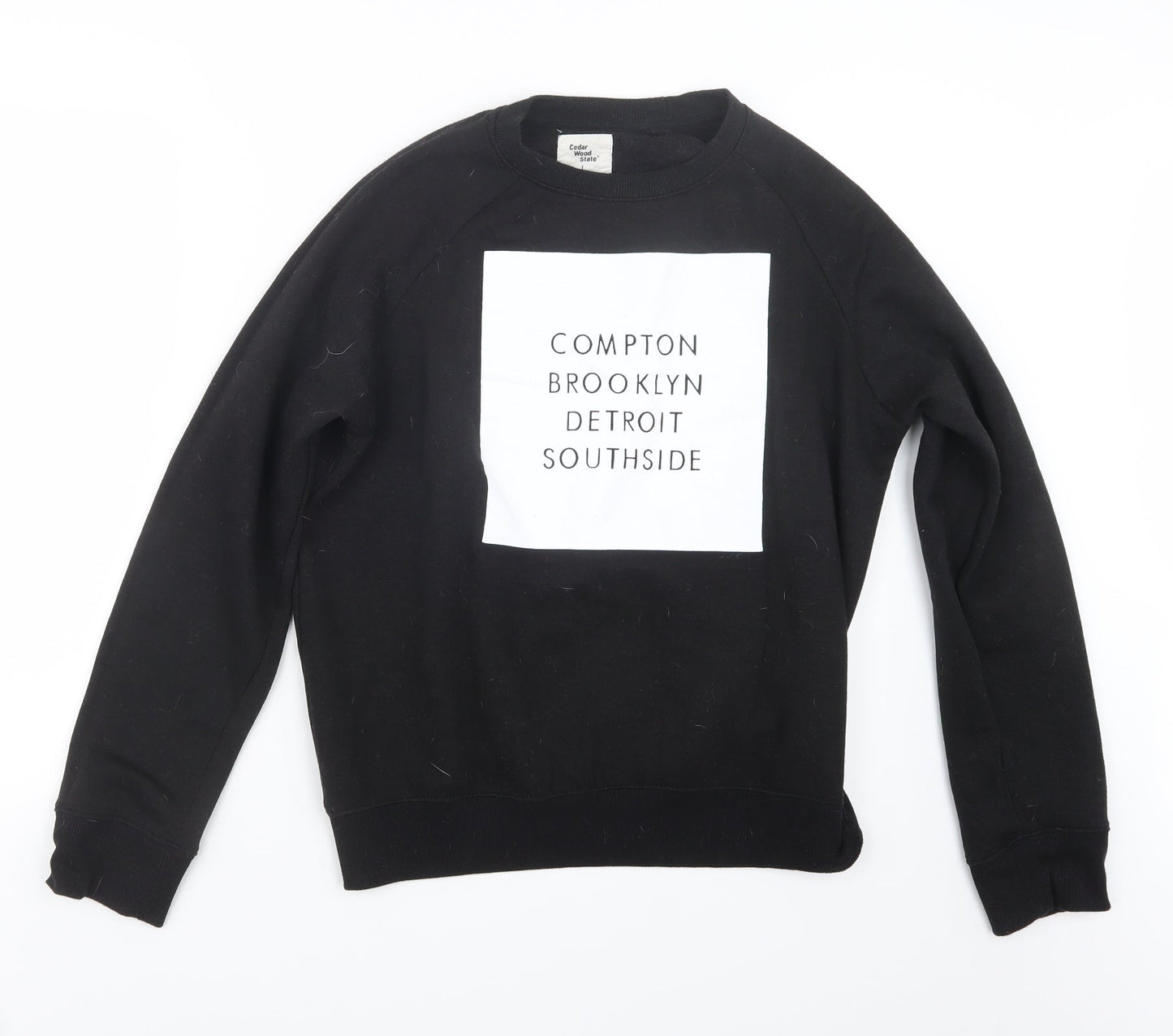 Cedar Wood State Mens Black   Pullover Jumper Size L