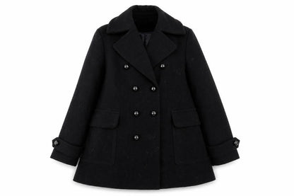 Womens UK Size 14 Papaya Black Overcoat