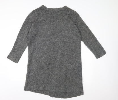 VRS Womens Grey  Knit Cardigan Jumper Size M