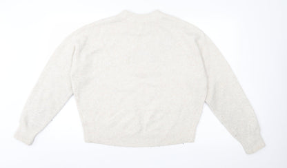 H&M Womens Ivory  Knit Pullover Jumper Size 8  - bird