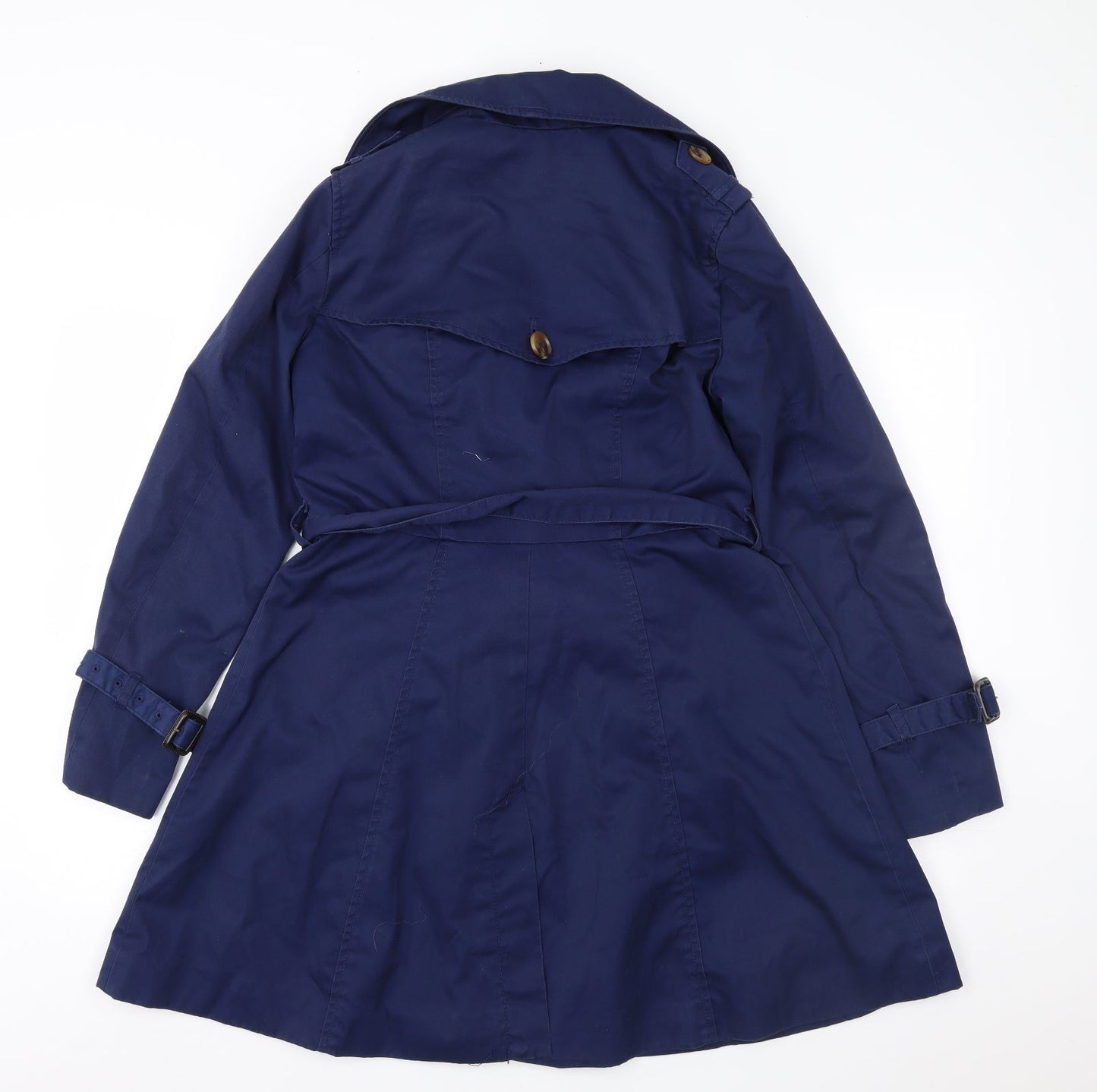 Womens UK Size 10 H&M Blue Overcoat