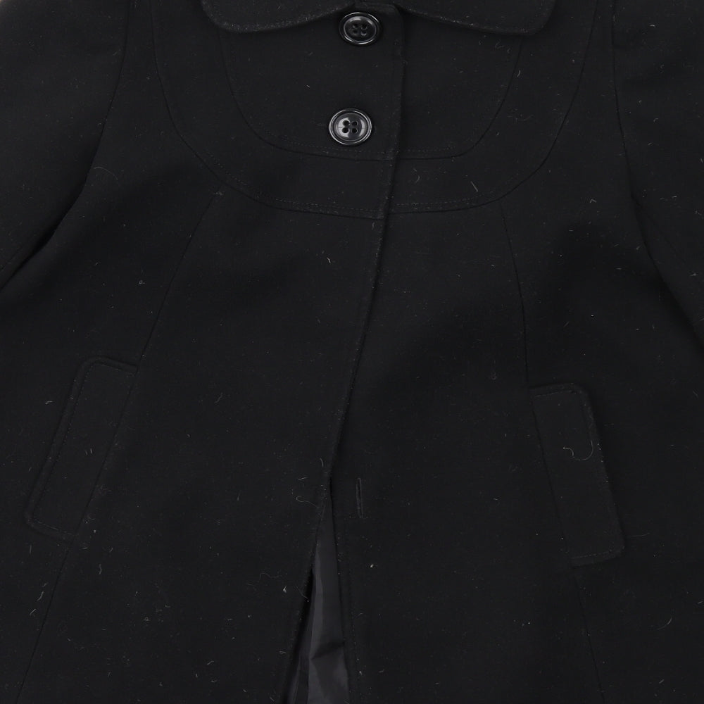 F&F Womens Black   Overcoat Coat Size 12