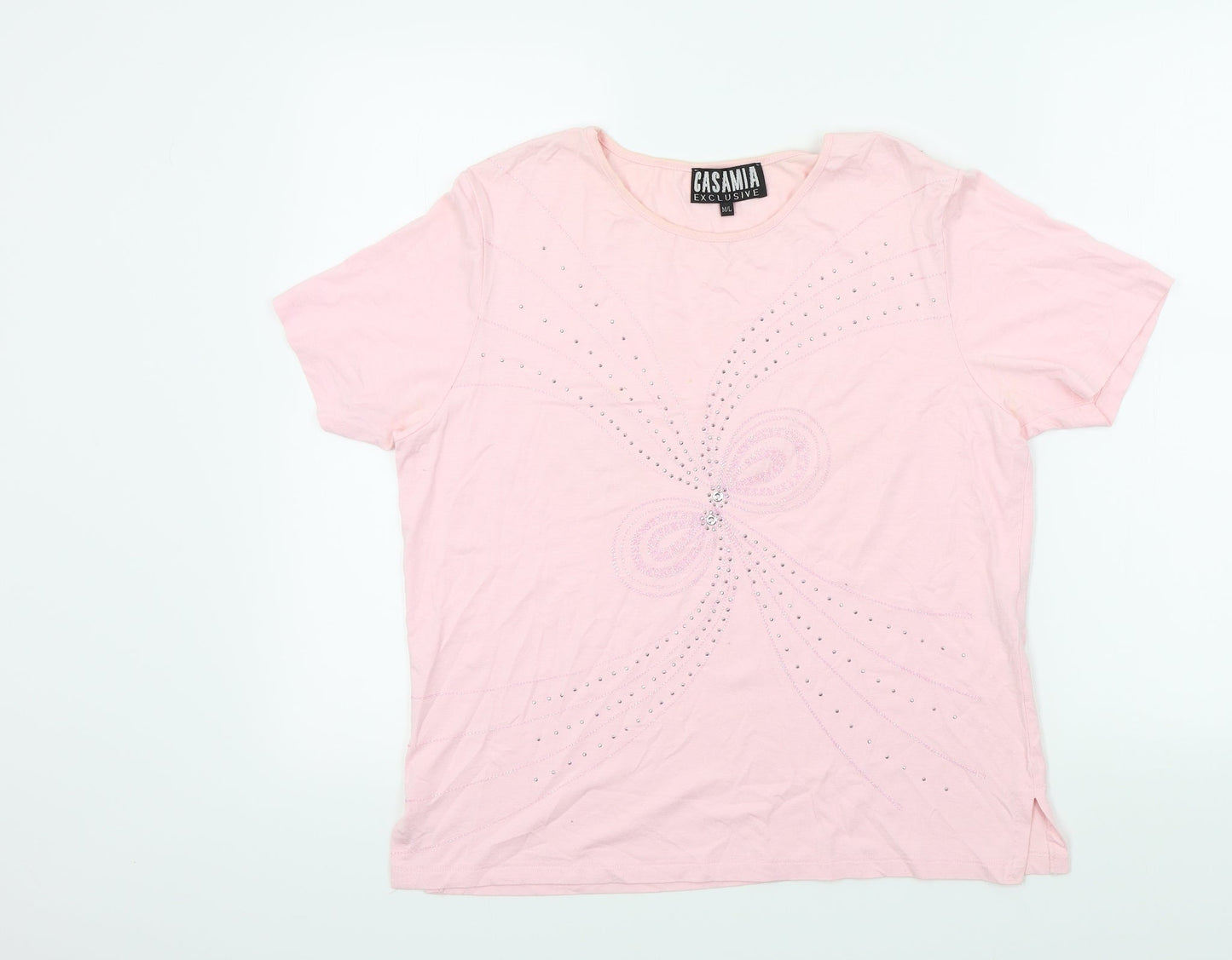 Womens UK Size M casamia Pink Basic T-Shirt