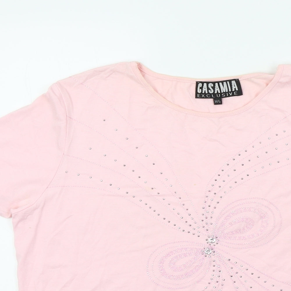 Womens UK Size M casamia Pink Basic T-Shirt