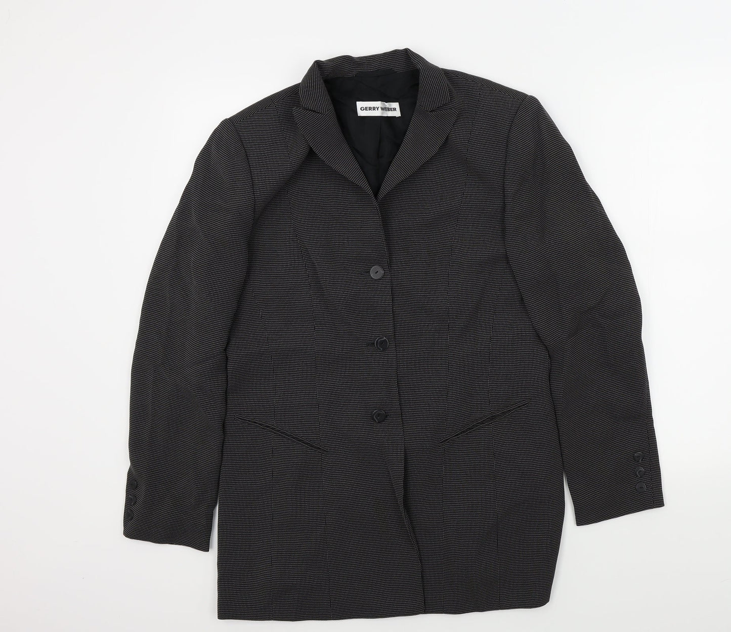 Gerry Weber Womens Black Geometric  Jacket  Size 12