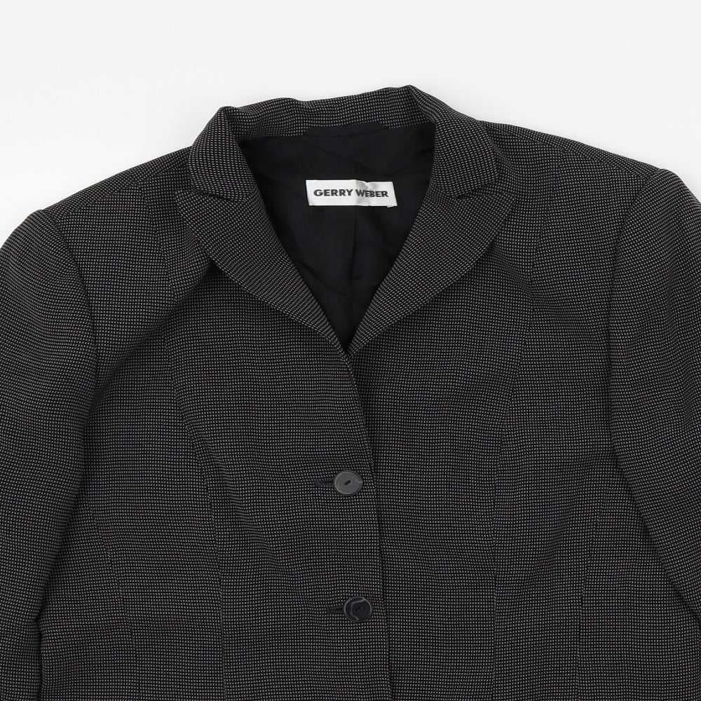 Gerry Weber Womens Black Geometric  Jacket  Size 12
