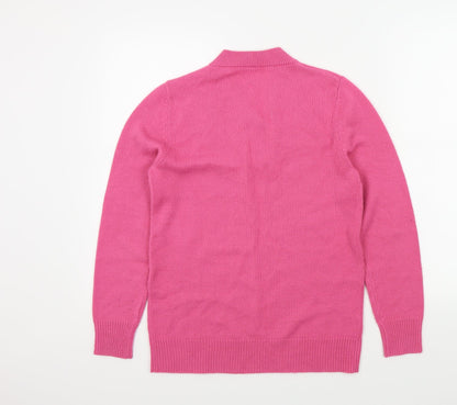 Preworn Womens Pink Floral  Pullover Jumper Size 6