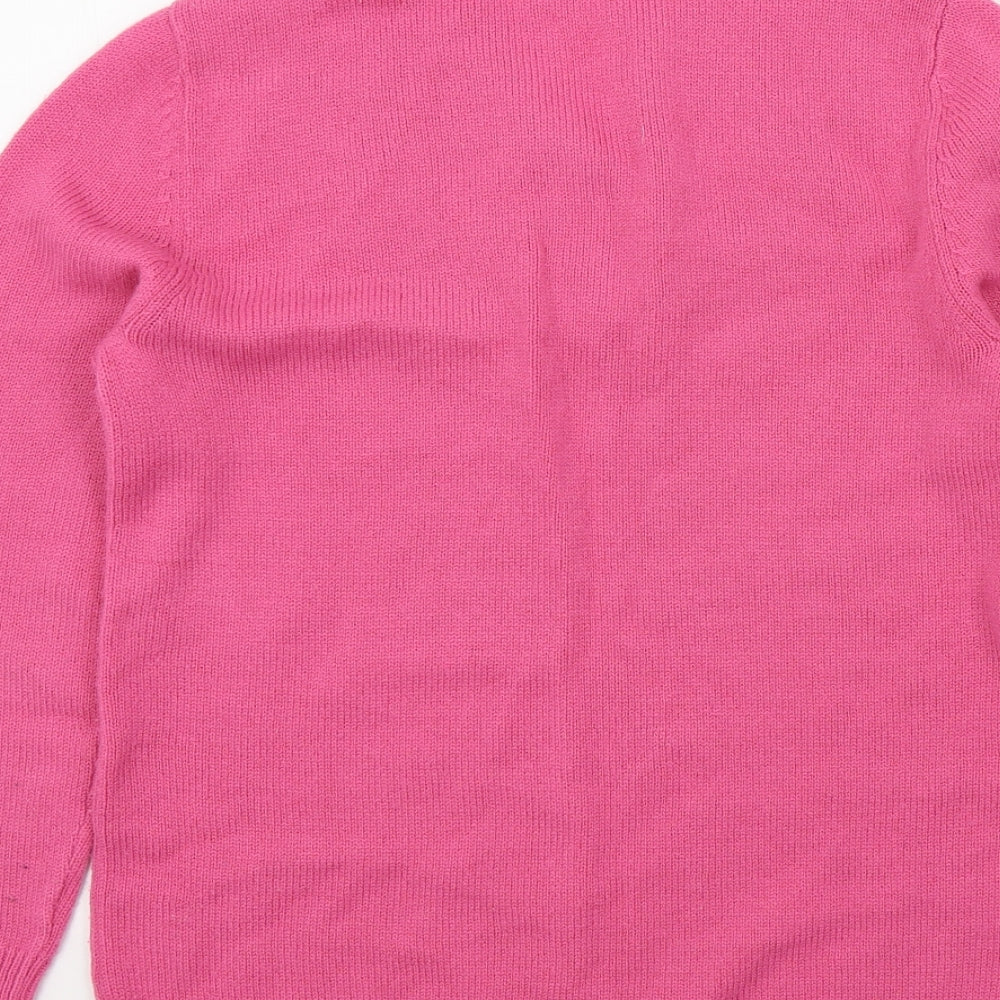Preworn Womens Pink Floral  Pullover Jumper Size 6
