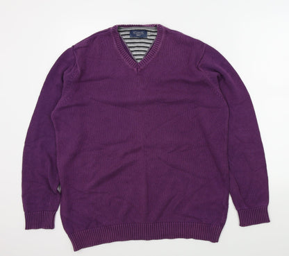 Atlantic Bay Mens Purple   Pullover Jumper Size L
