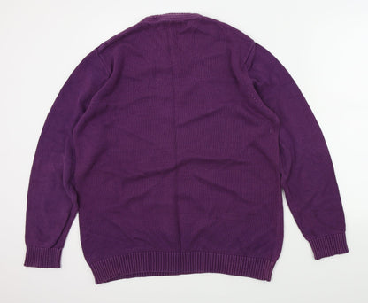Atlantic Bay Mens Purple   Pullover Jumper Size L