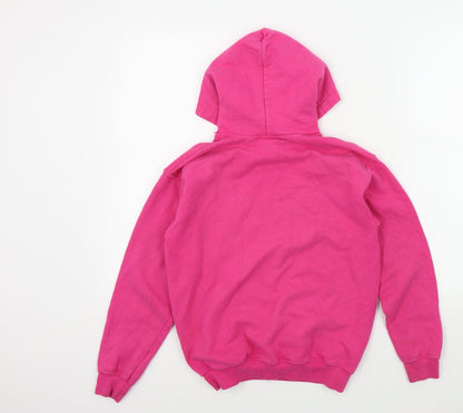 Gildan Girls Pink   Pullover Hoodie Size L