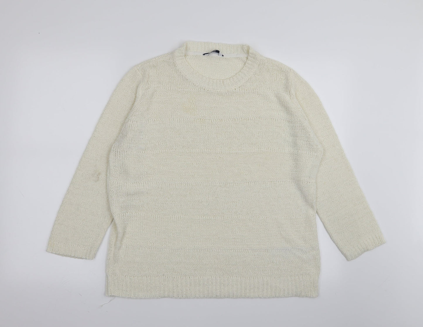 DASH Womens White   Pullover Jumper Size 16