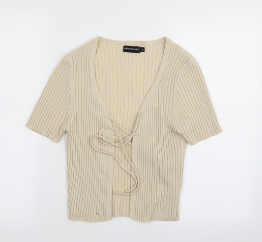 PLT Womens Beige   Cardigan Jumper Size M